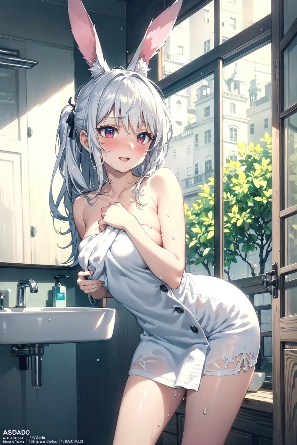 ちょっ💦入ってきちゃダメなのです🐰💦