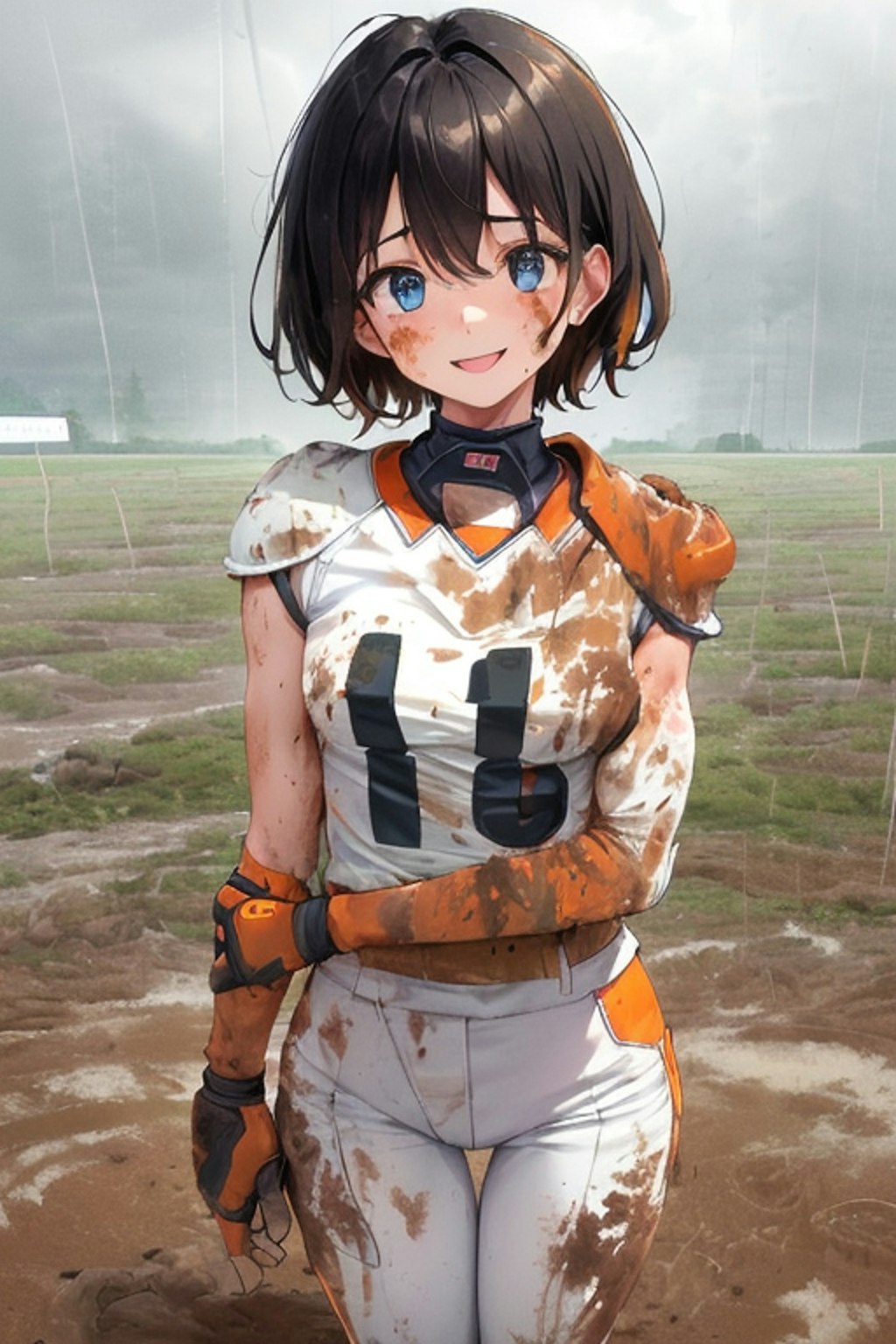 🏈泥まみれの女子アメフト 75