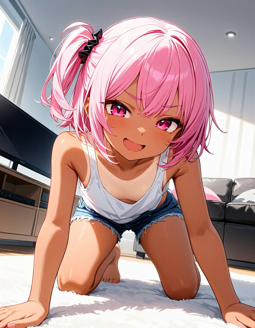 ピンク髪メスガキ