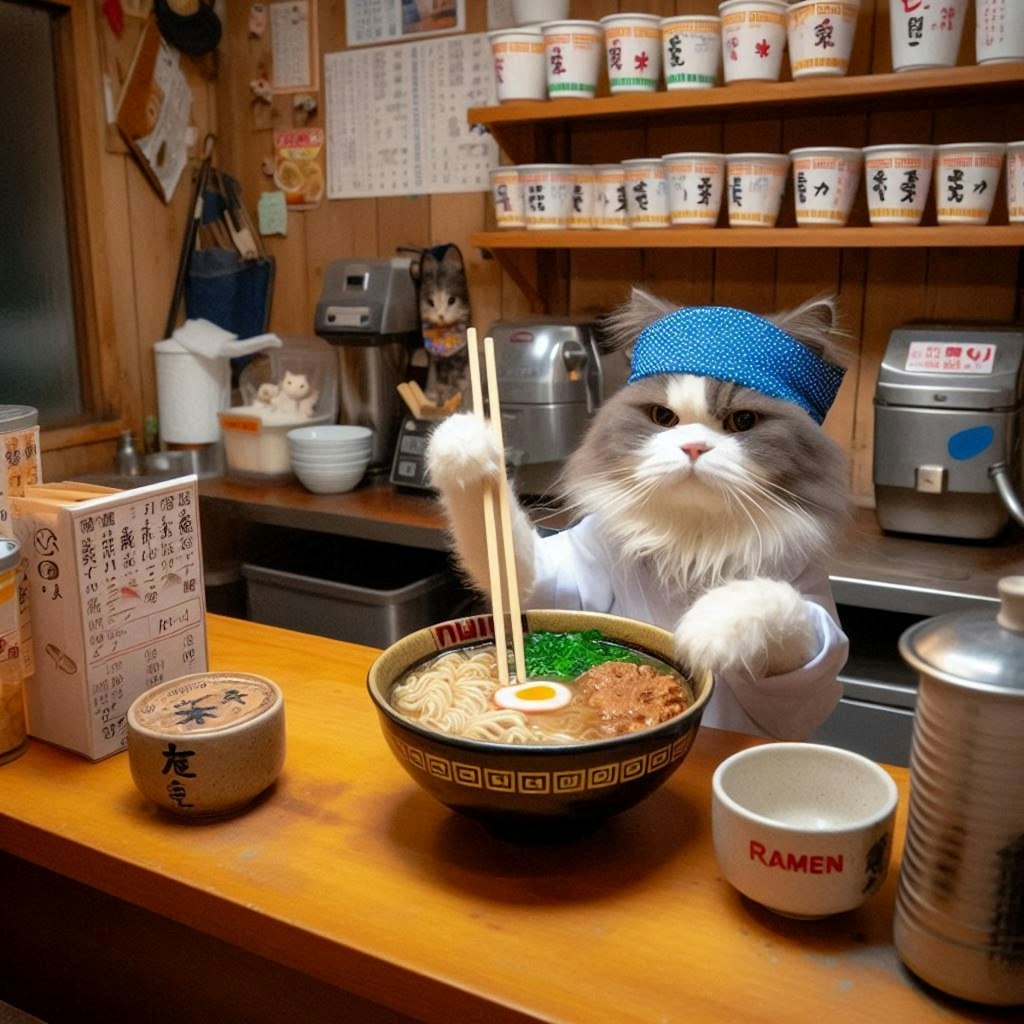 猫ラーメン店