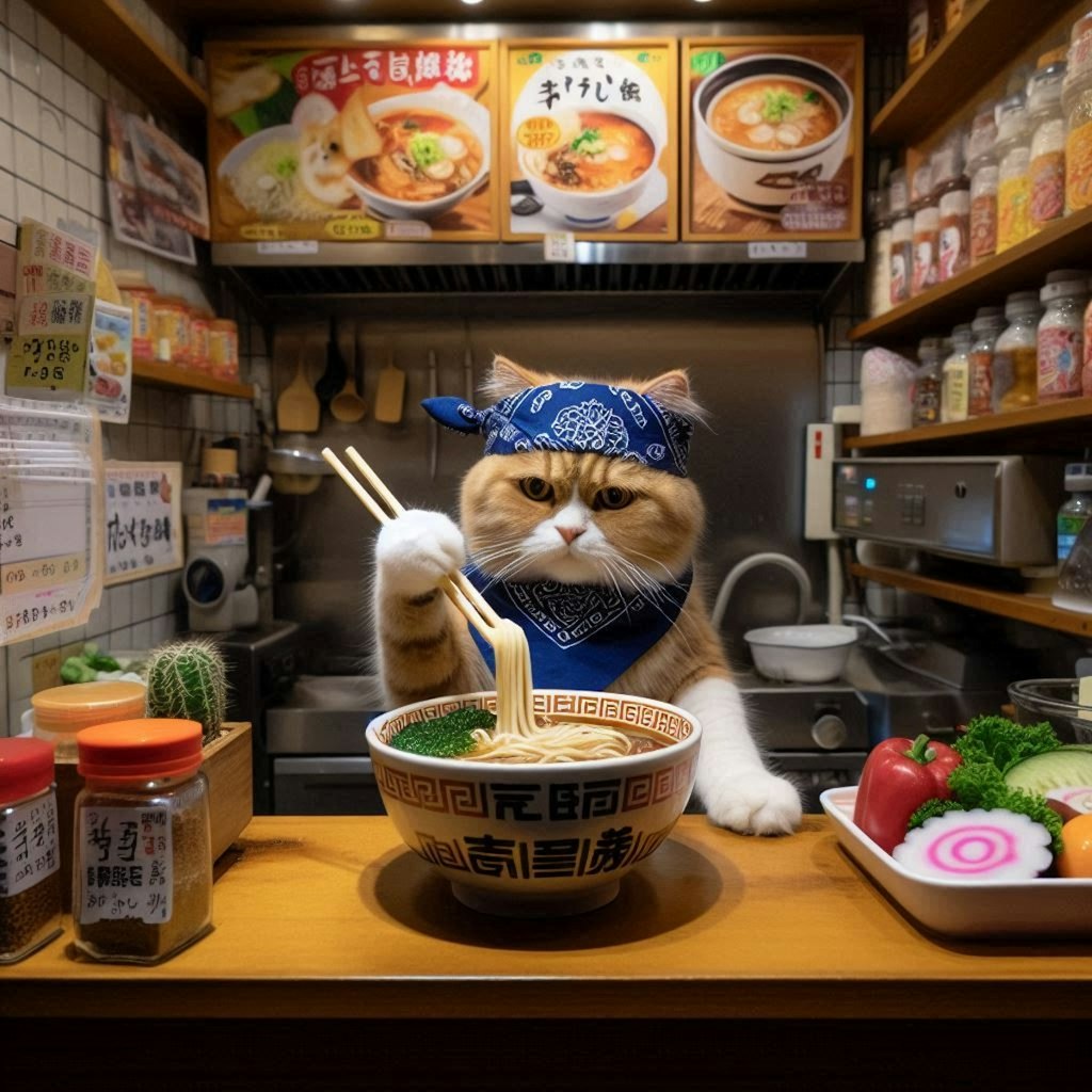 猫ラーメン店