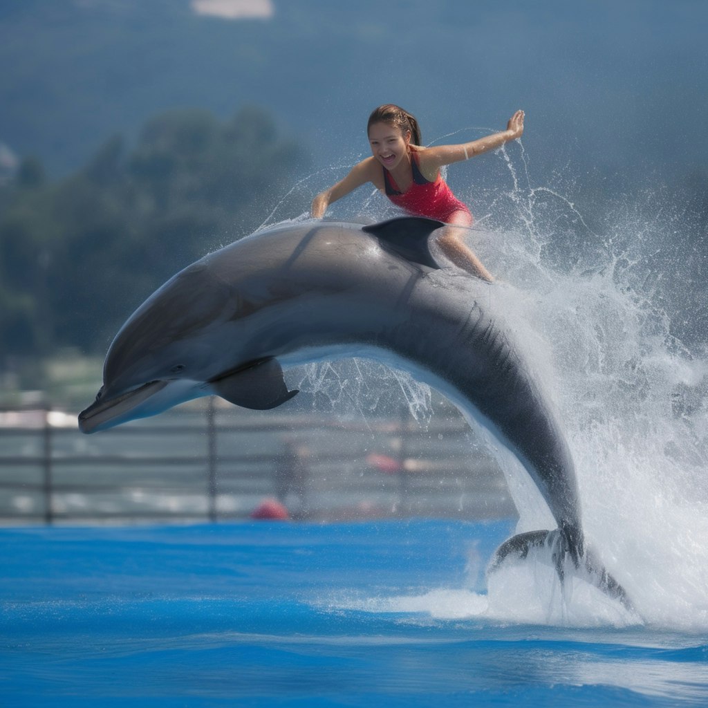 イルカとトレーナーの友情　Friendship between dolphin and trainer