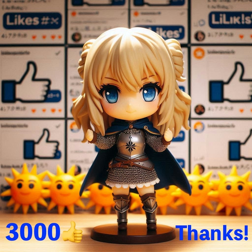 3000いいね、ありがとでち！