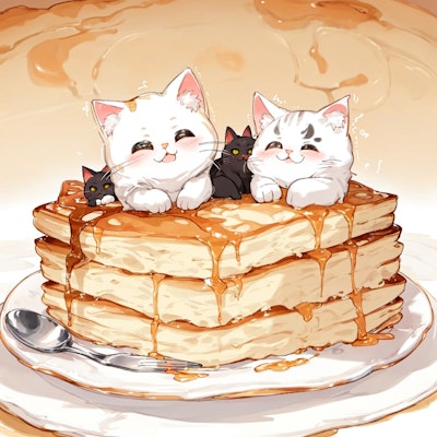 パンケーキと猫