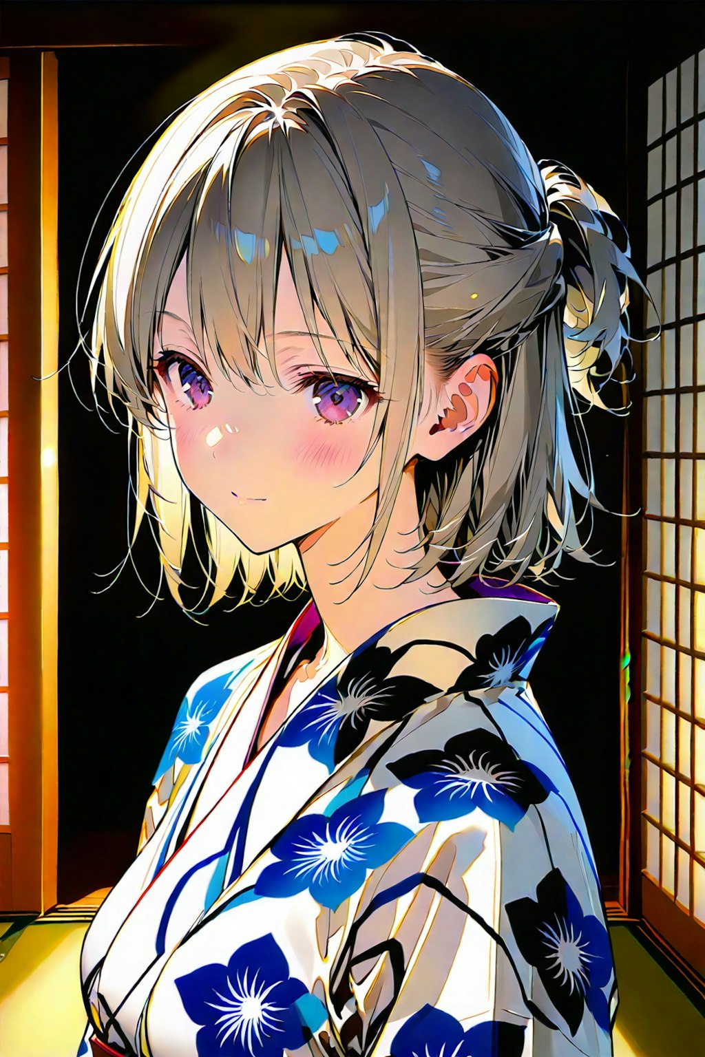 (934HQ)銀髪ちゃん和室