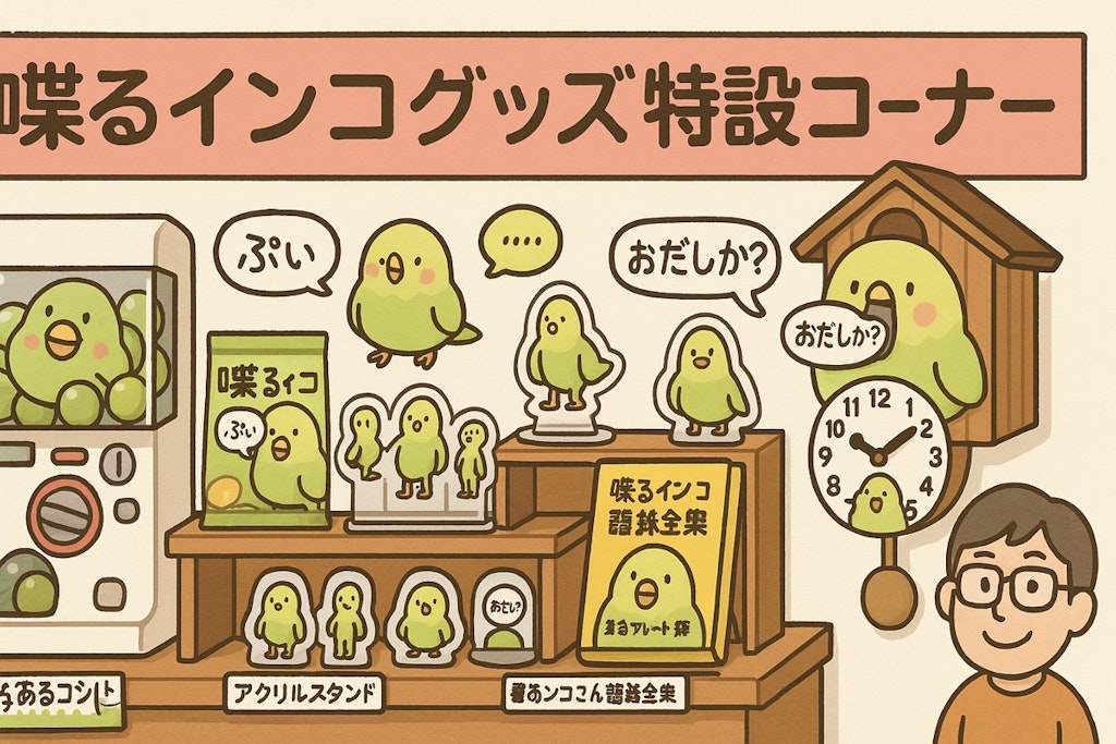 スーパーちちぷい　喋るインコ特設コーナー