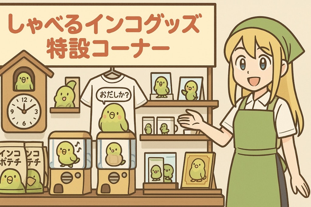 スーパーちちぷい　喋るインコ特設コーナー
