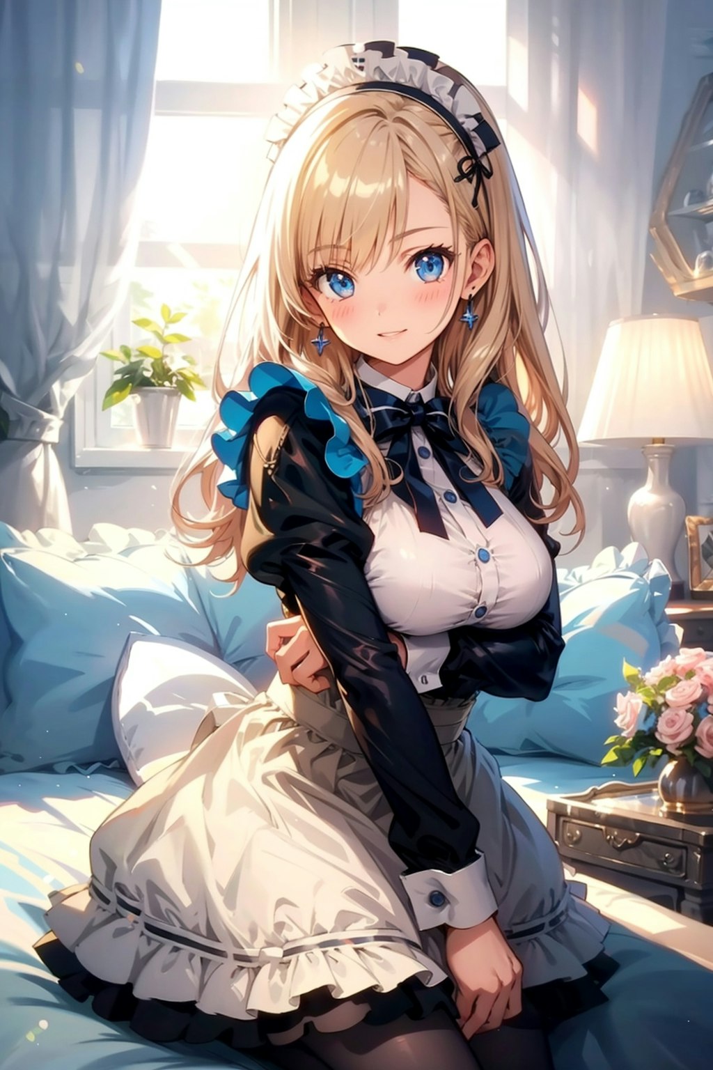 ロングヘアの美少女メイド