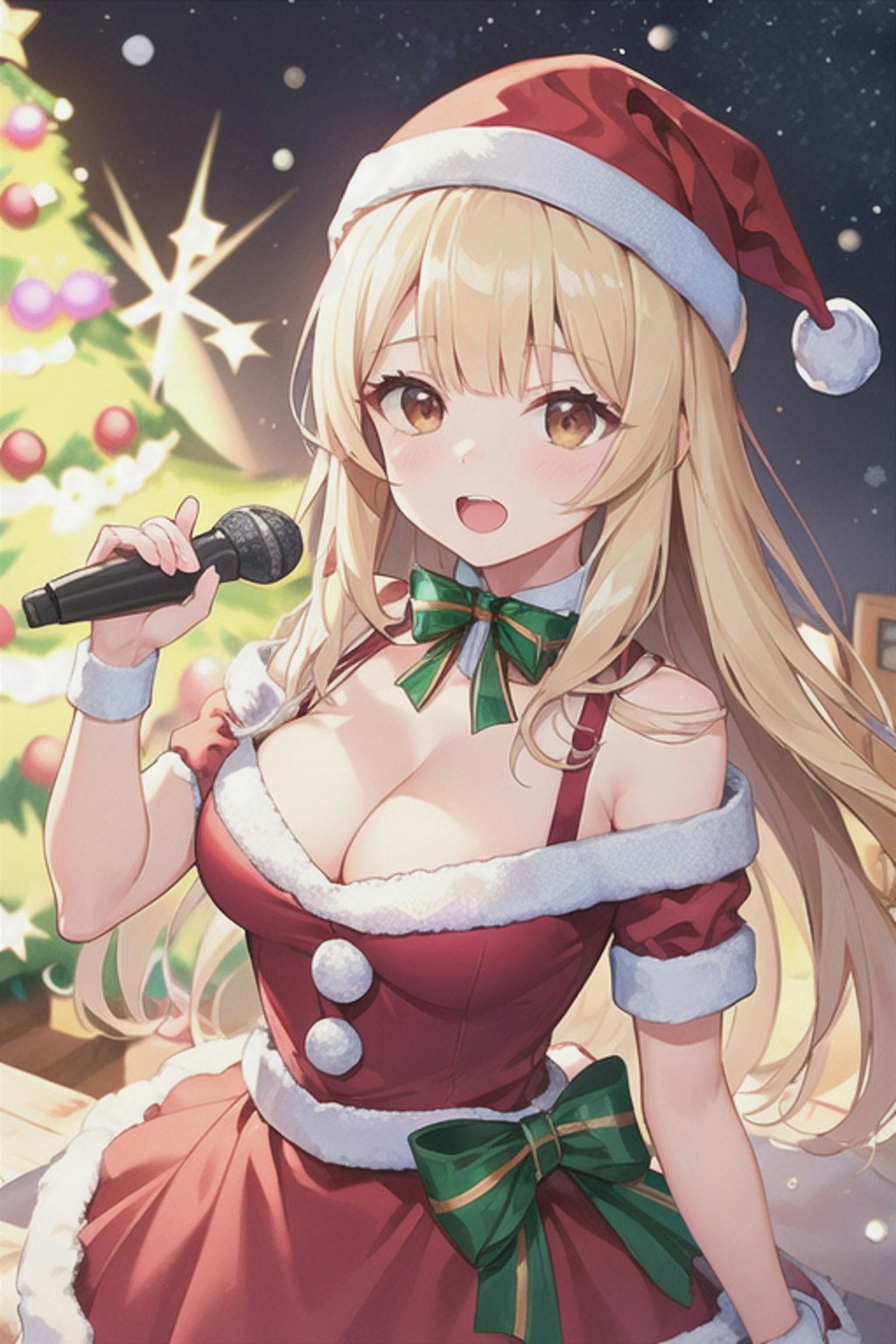 巨大クリスマスツリーの下で(pictorユーザー向け簡単メイキング付き)