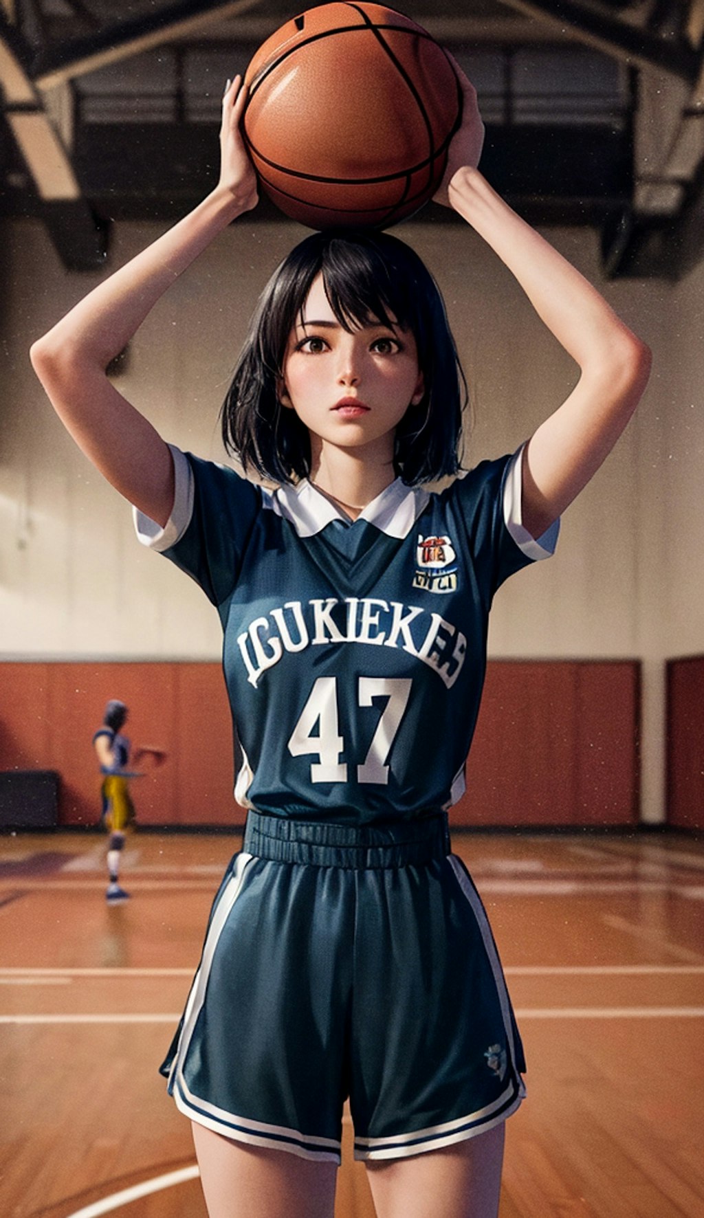 女バスのジャンプシュート81