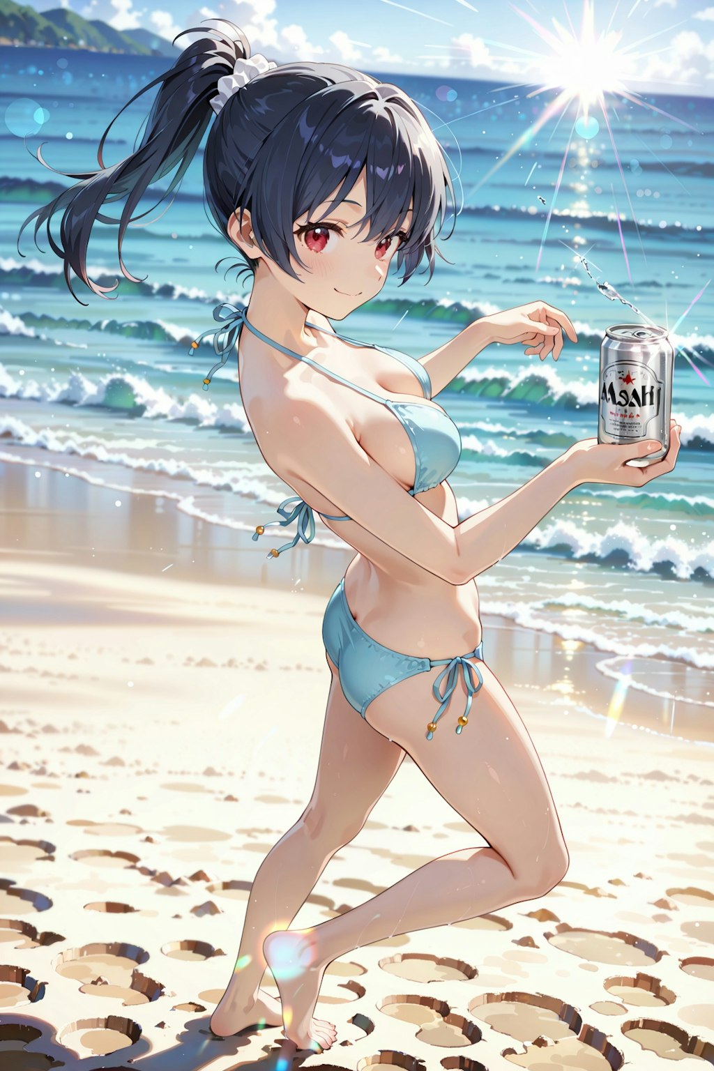 ビーチでスーパードライY610
