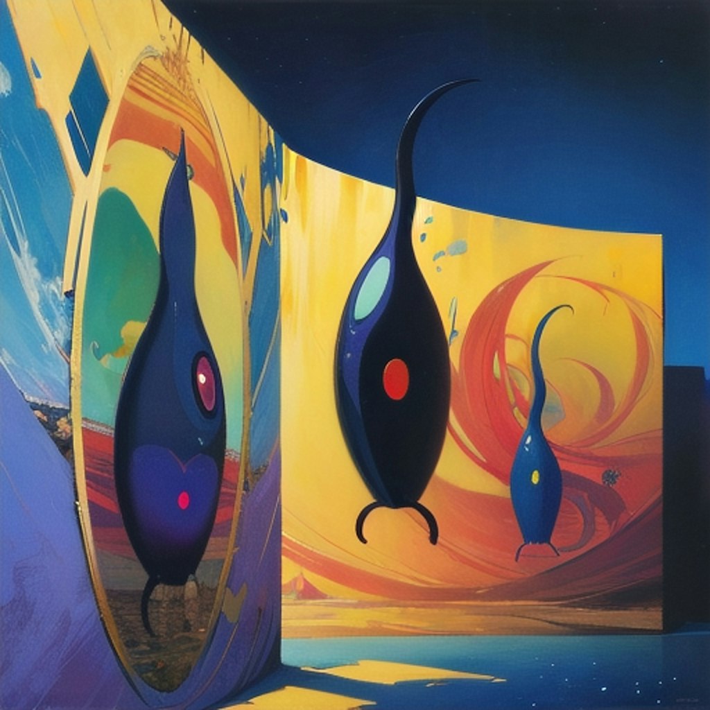 Surrealist paintings by Salvador Dali.