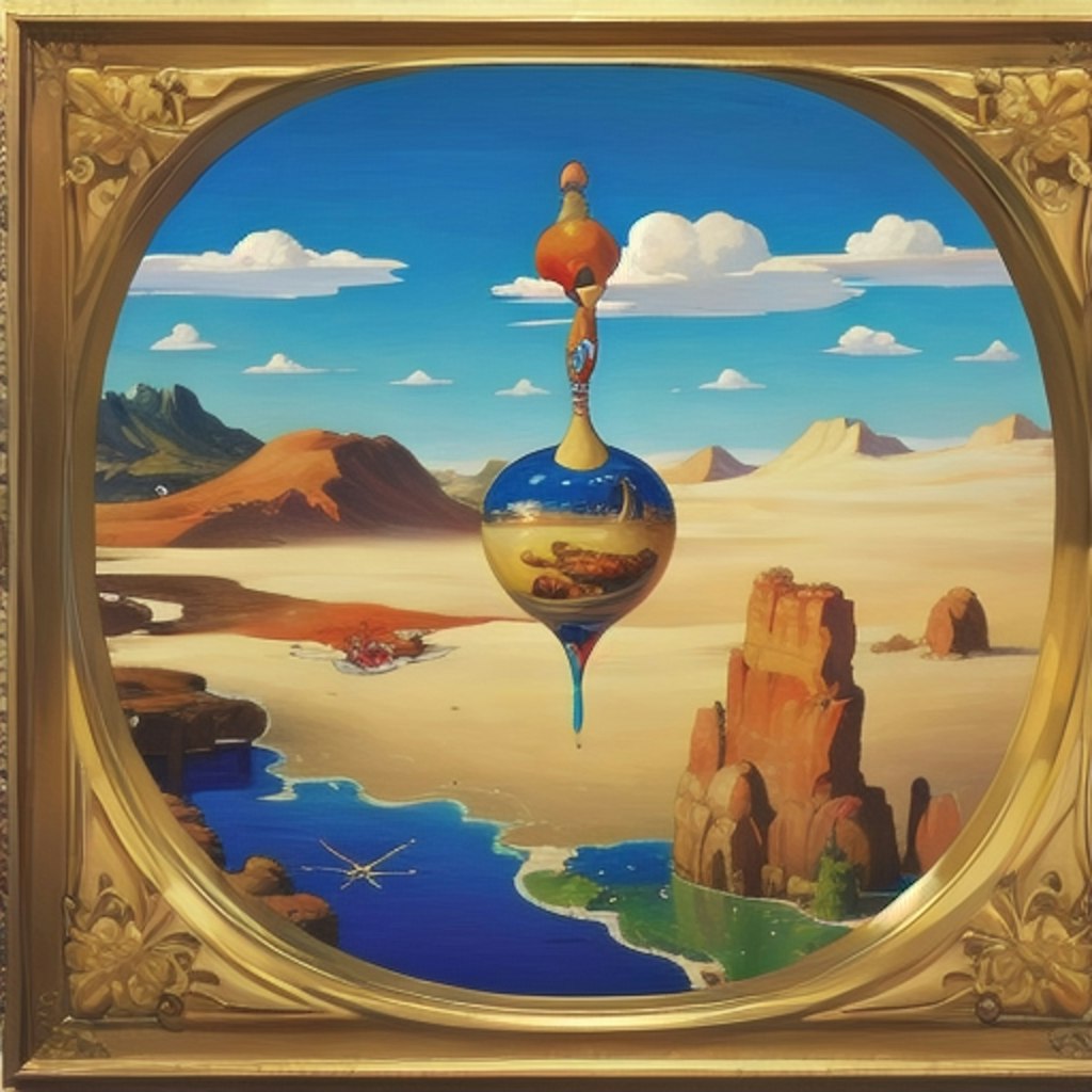 Surrealist paintings by Salvador Dali.