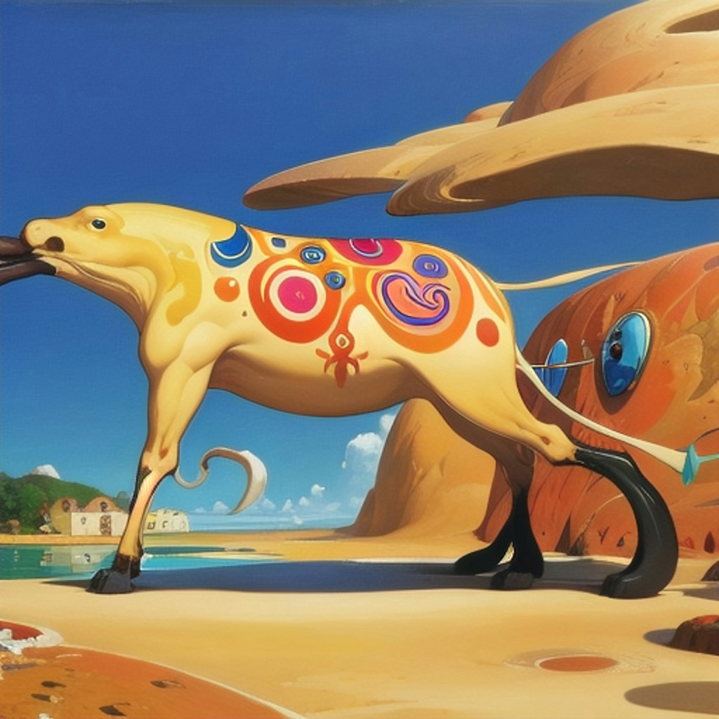 Surrealist paintings by Salvador Dali.