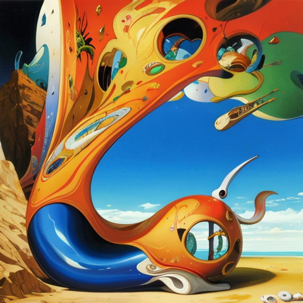 Surrealist paintings by Salvador Dali.