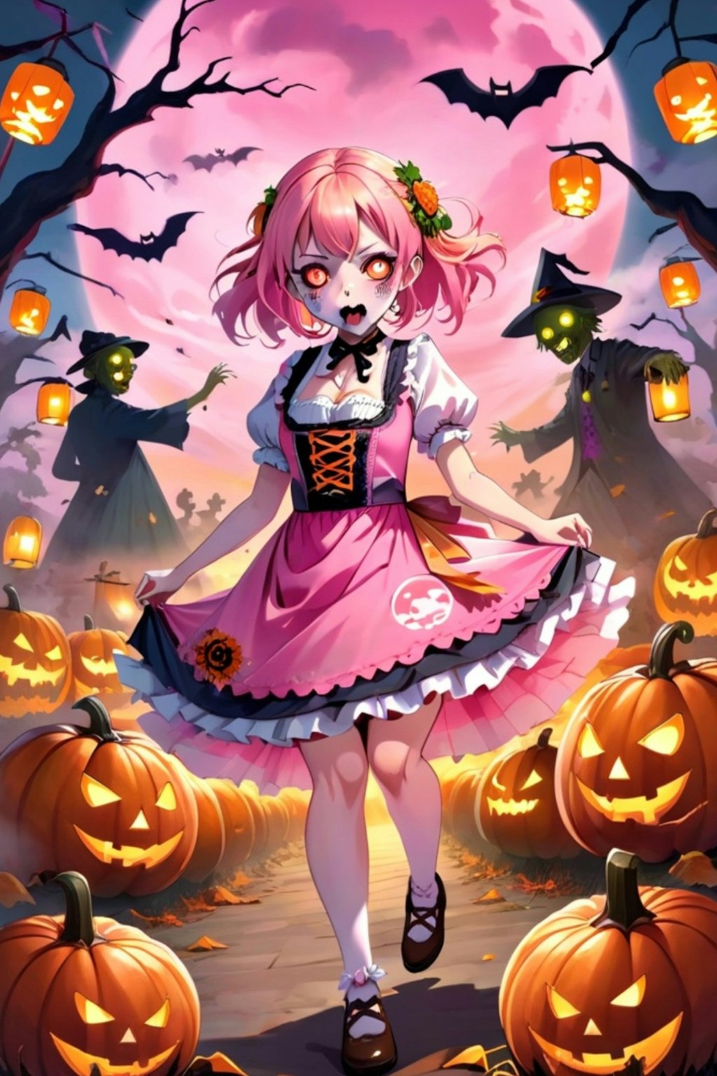 ハロウィンのゾンビ娘ちゃん