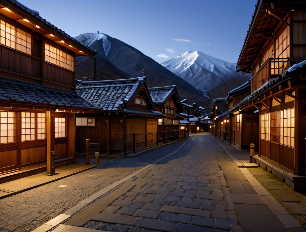 冬の里山温泉