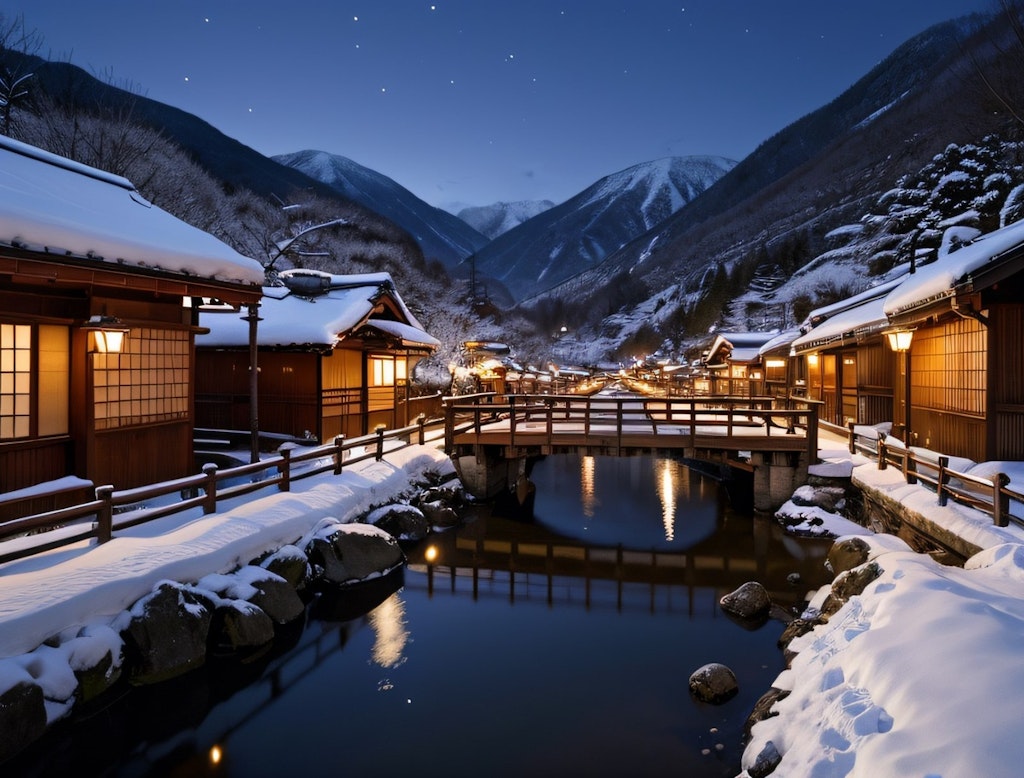 冬の里山温泉