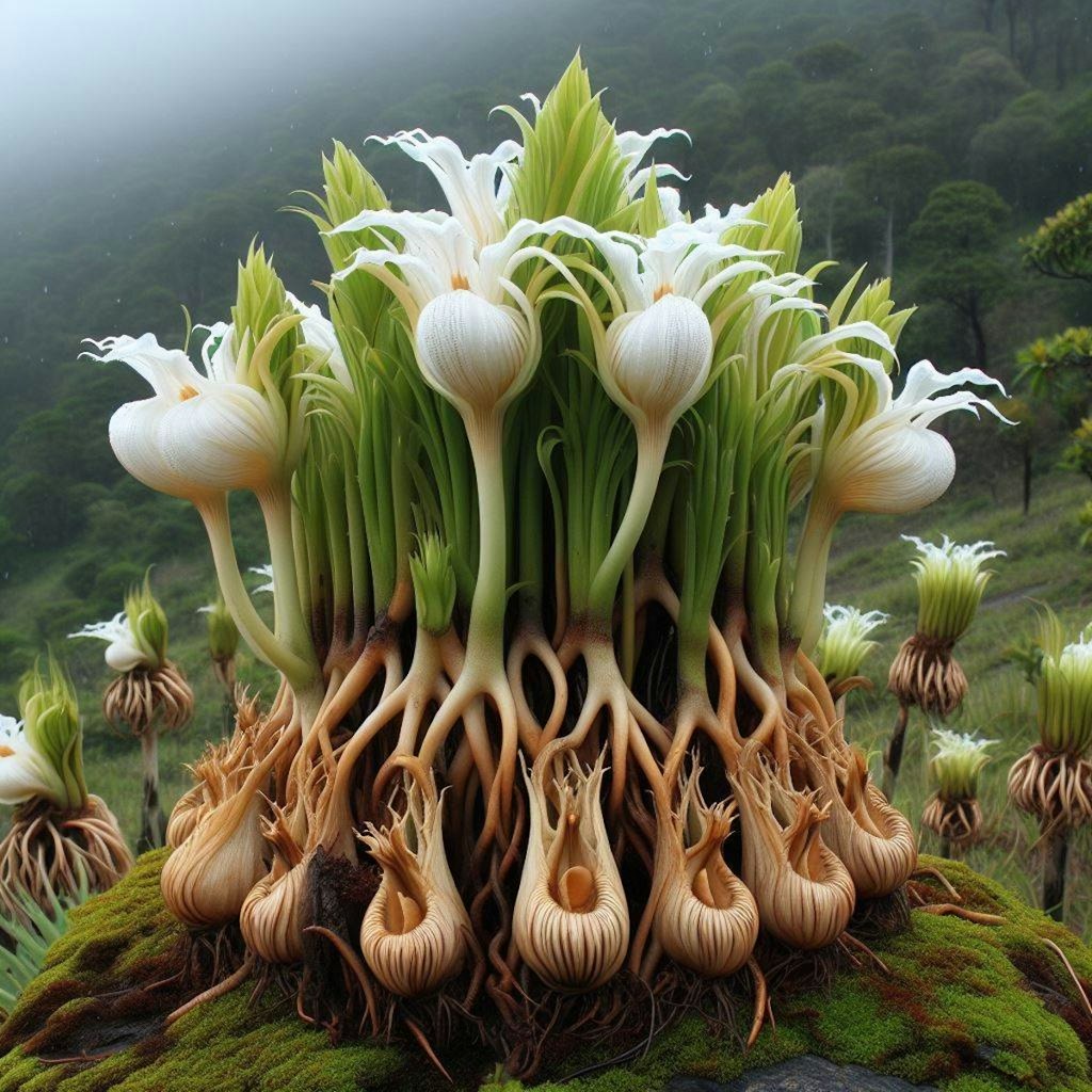 奇怪植物「Descendant of Princess Iris' fanatics」Dall-e3版
