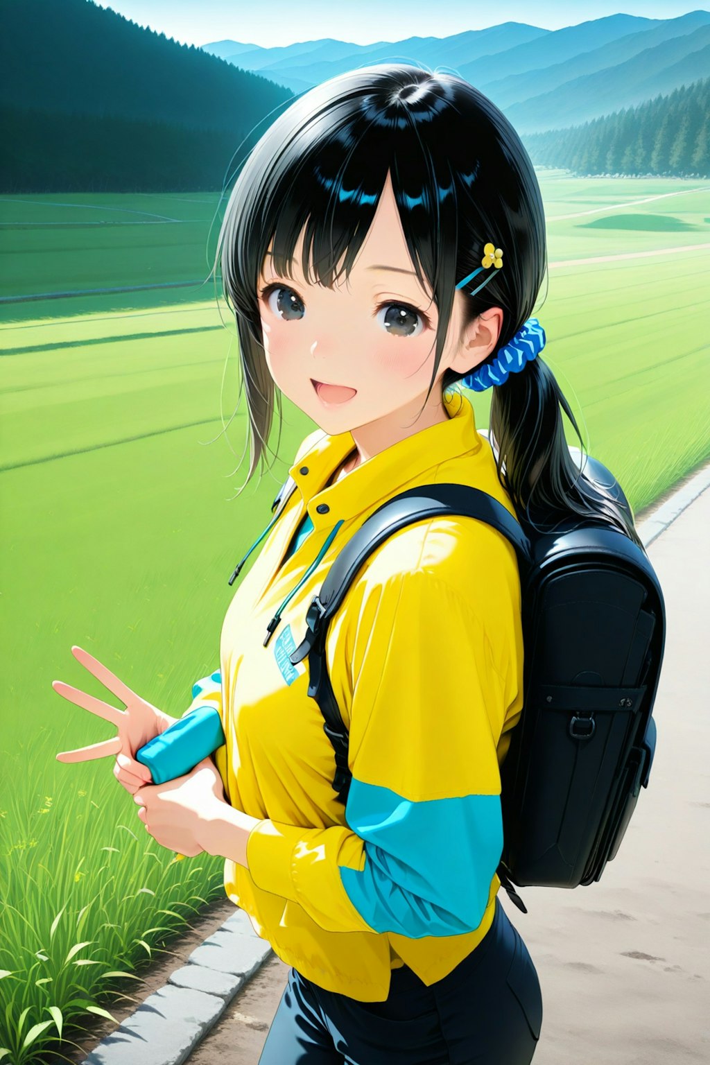 ハイキングの長女ちゃん🌸✨