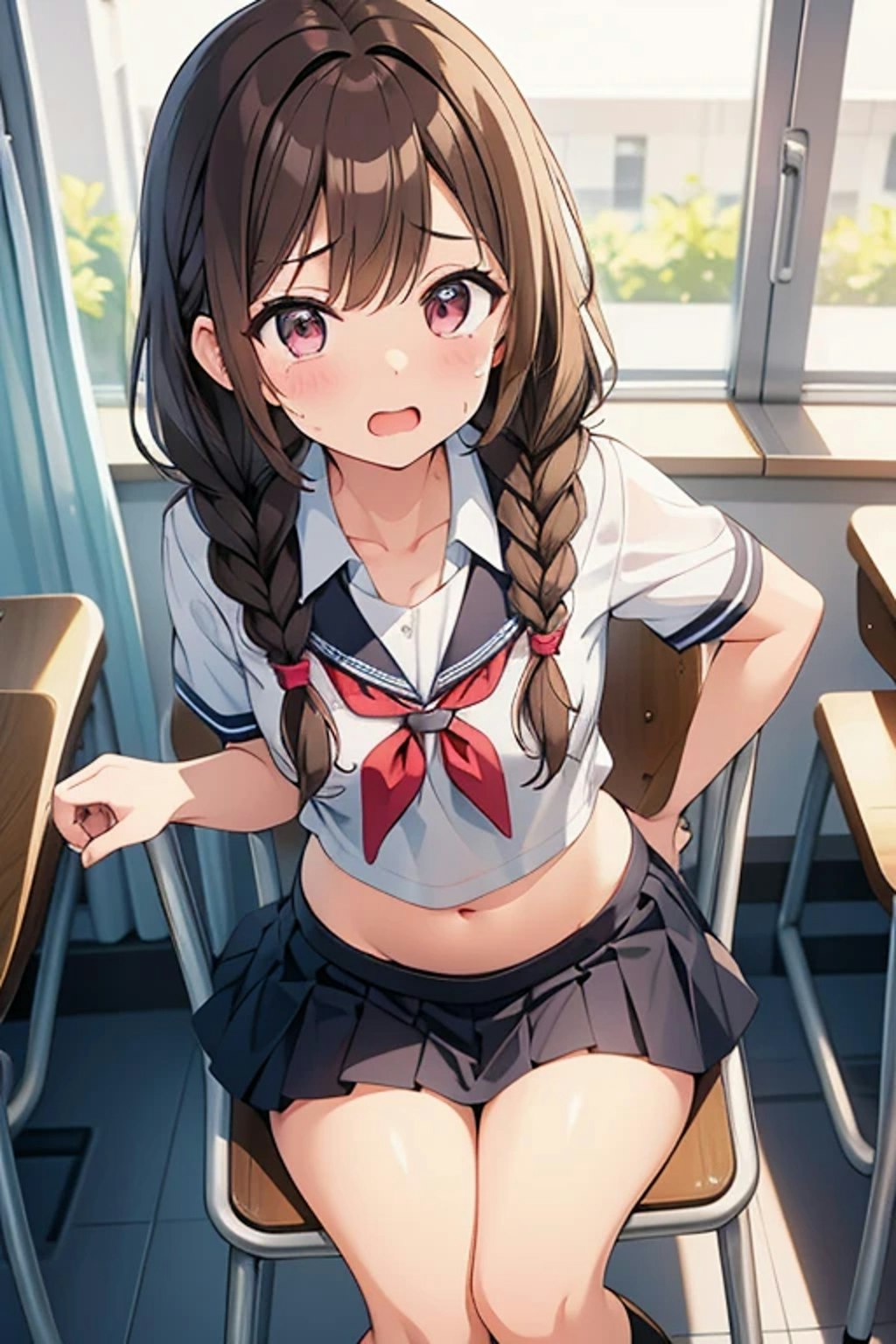 学生服へそだし