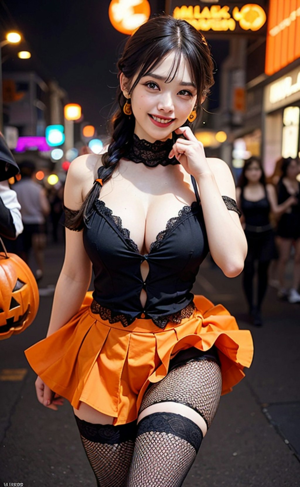 ハロウィンパーティーに向かう女の子