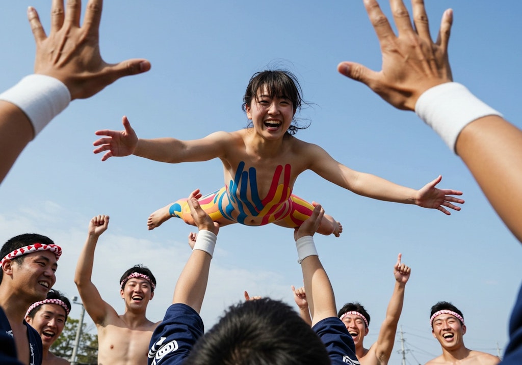下手な胴上げ