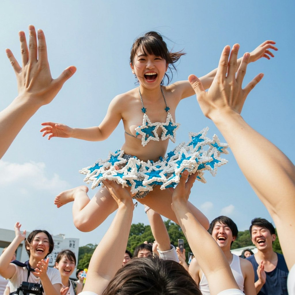 下手な胴上げ