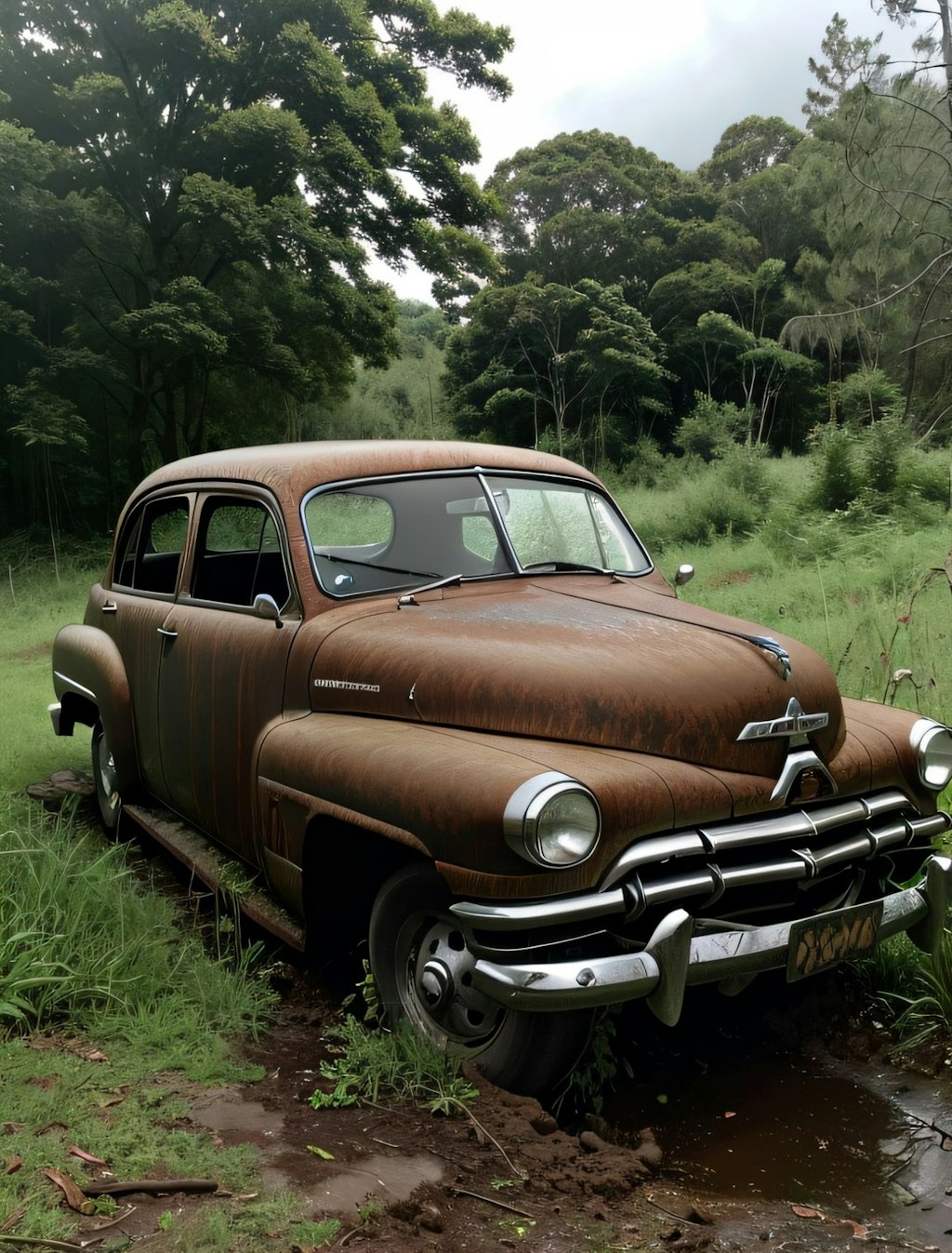 こんなところに車が