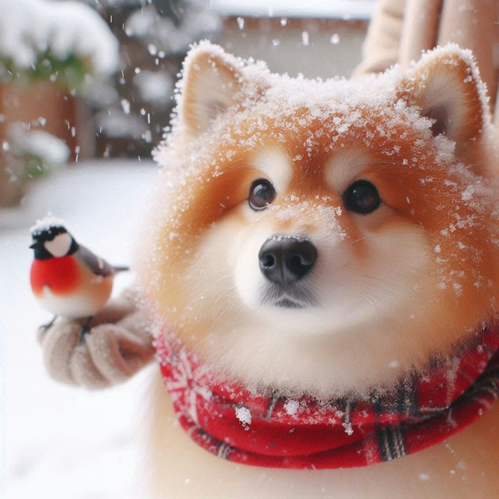 雪でも元気