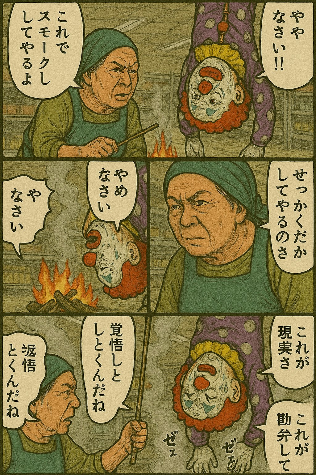 逆さ吊り客の対処法