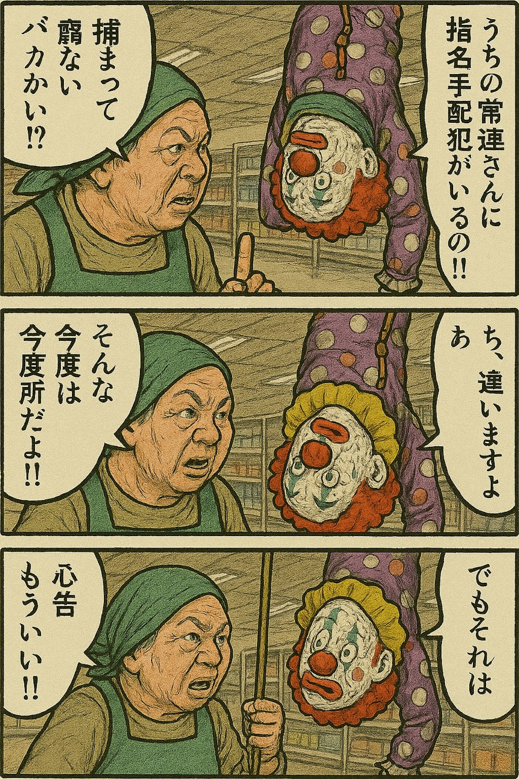 逆さ吊り客の対処法