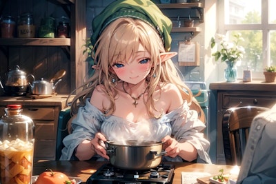 Elf preparing a meal 33