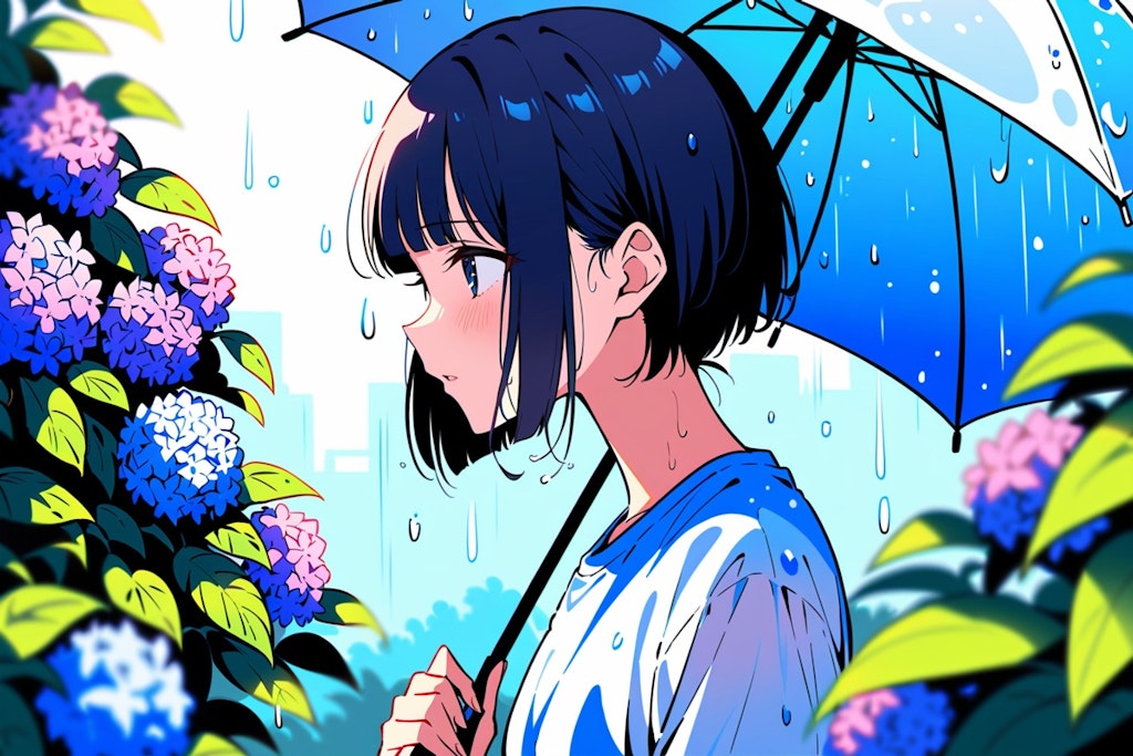 雨の日の女の子　その７