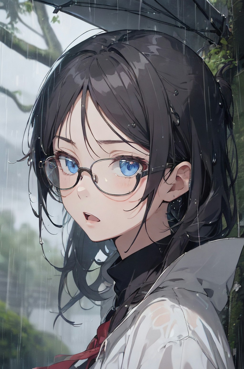 雨と眼鏡