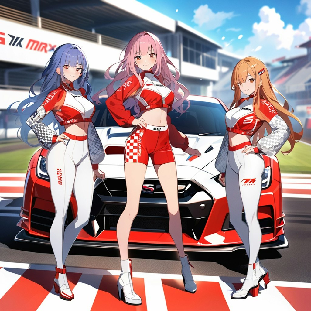 NISSAN・R35 GT-R GT3とレースクイーン