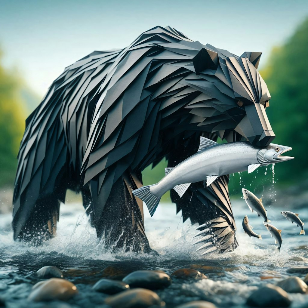 熊VS鮭