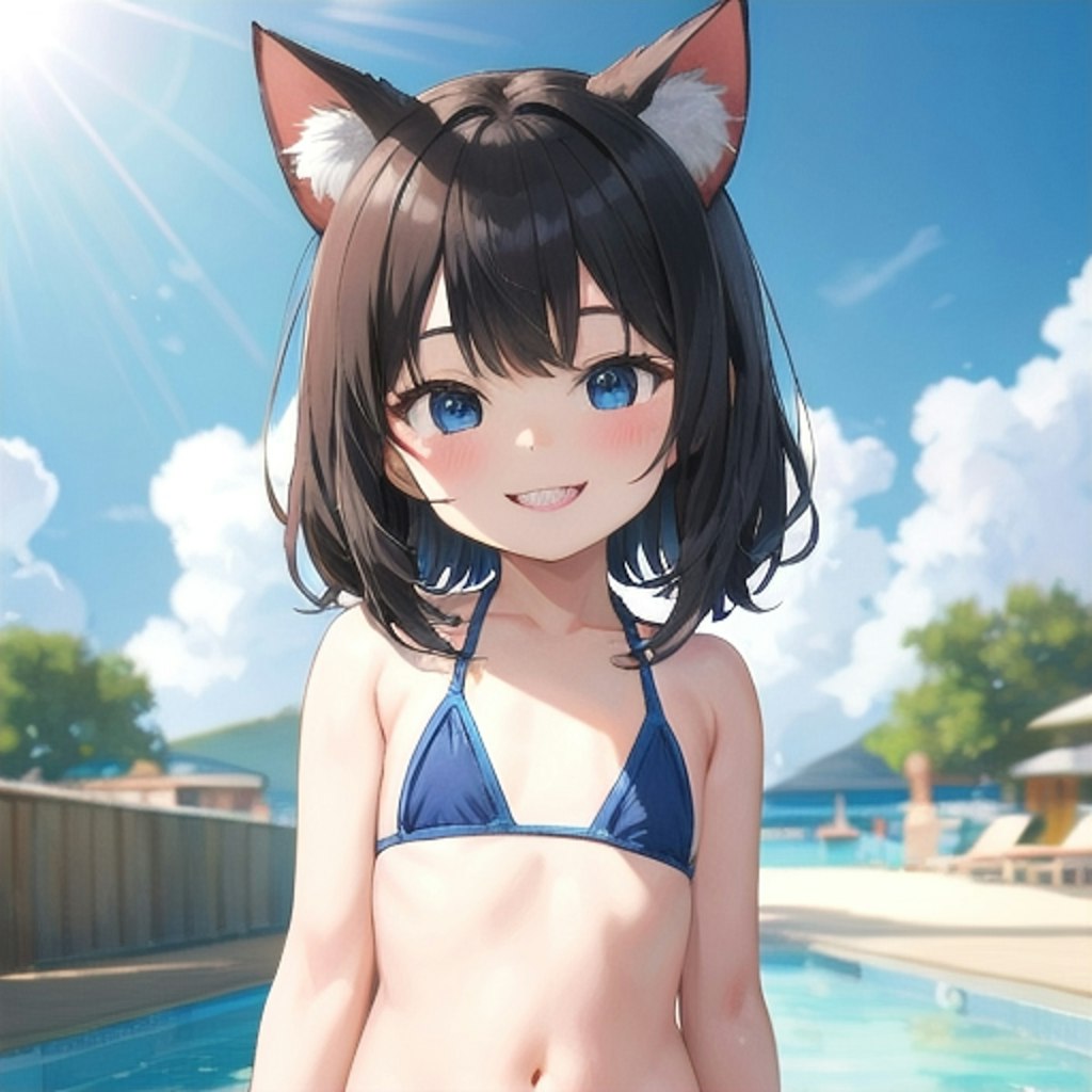 猫耳ビキニ幼女