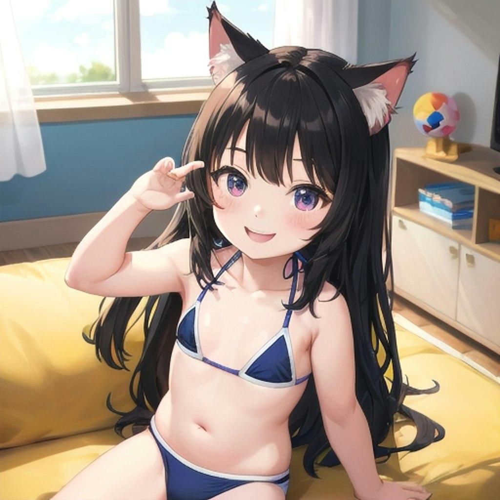 猫耳ビキニ幼女