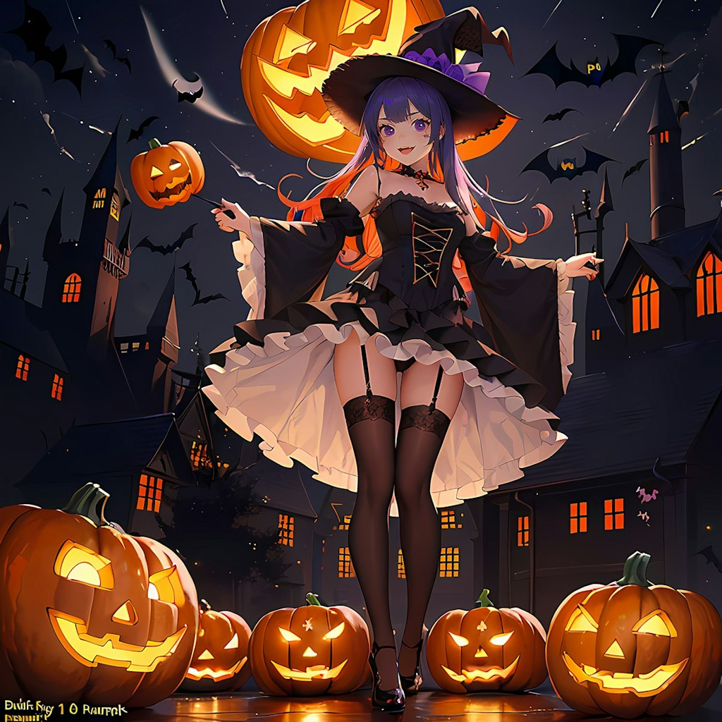 ハロウィンの時だけ張り切る魔女ちゃん