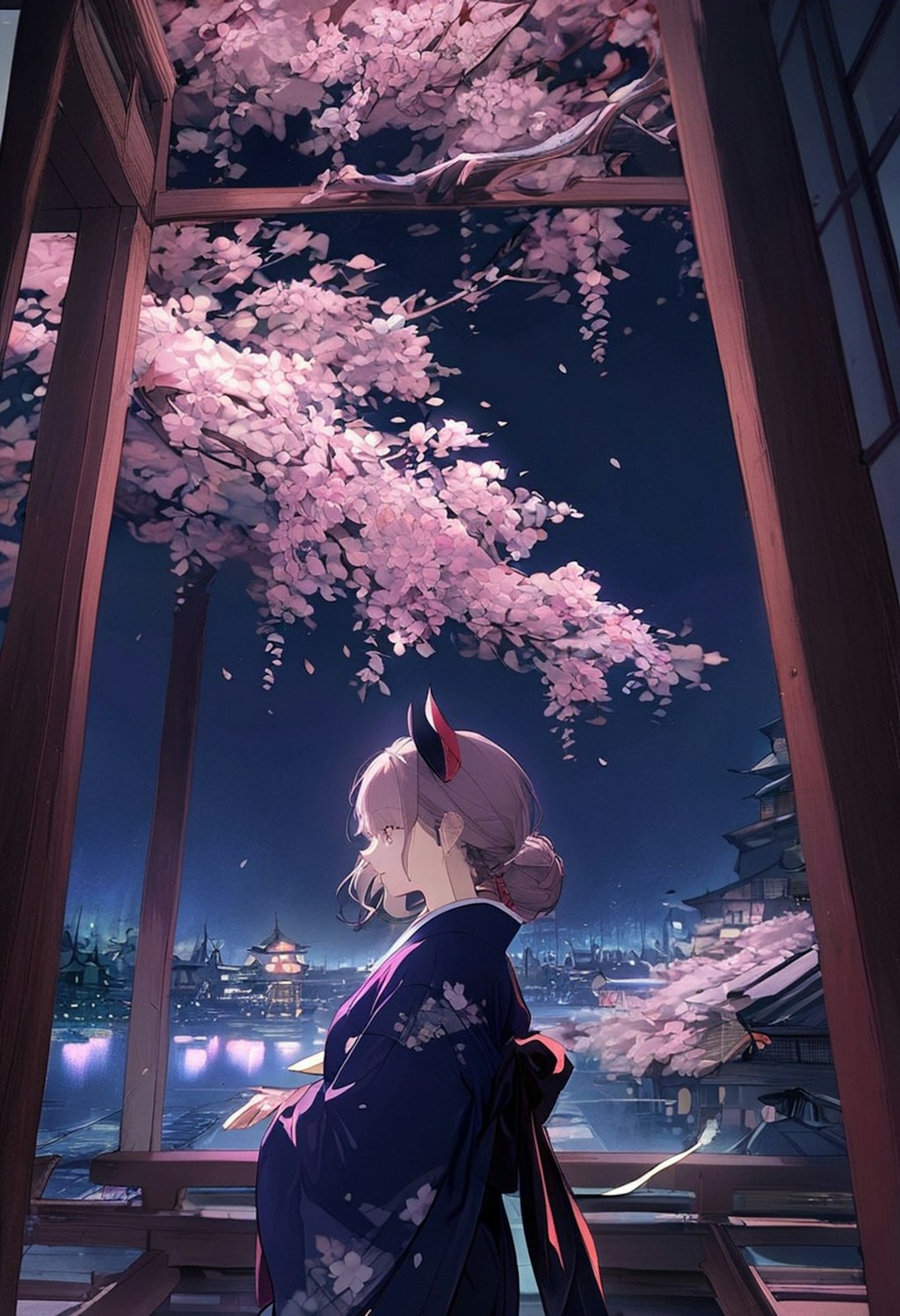 夜桜