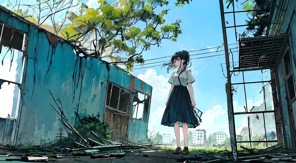 朽ち果て野に帰っていく廃墟 2