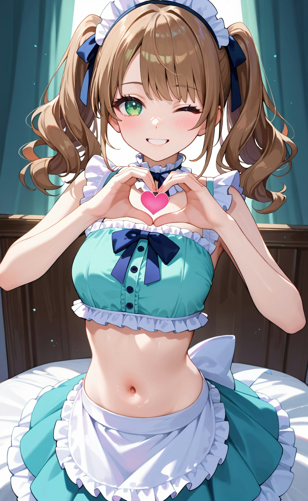 へそ出しメイド