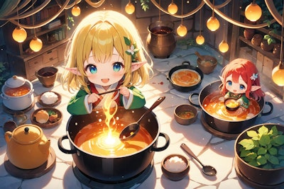 Elf preparing a meal 53