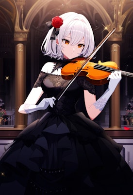 バイオリンを弾くジュリア