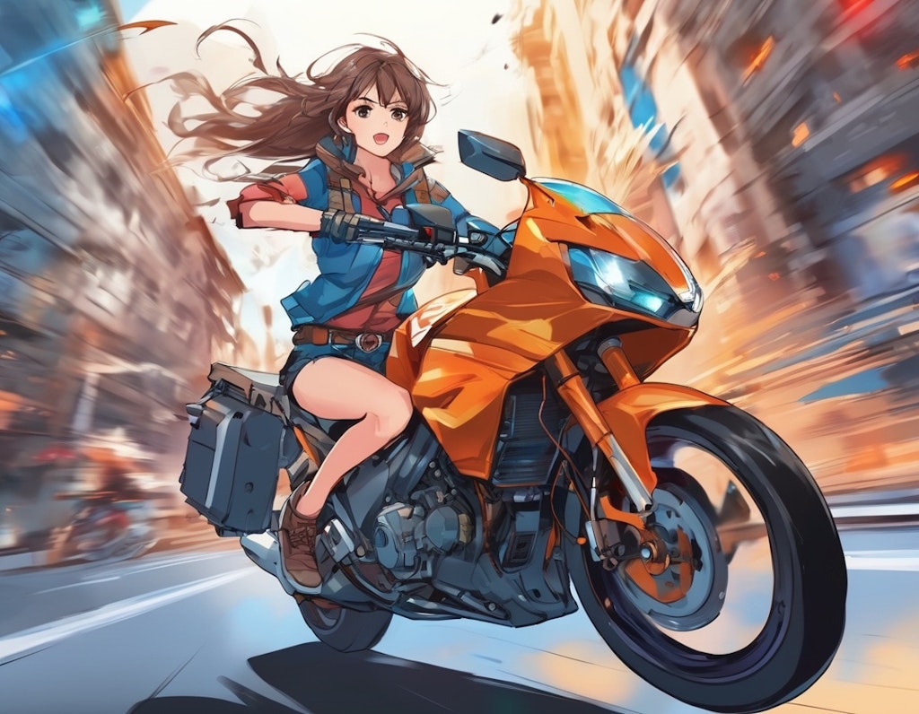 バイク疾走