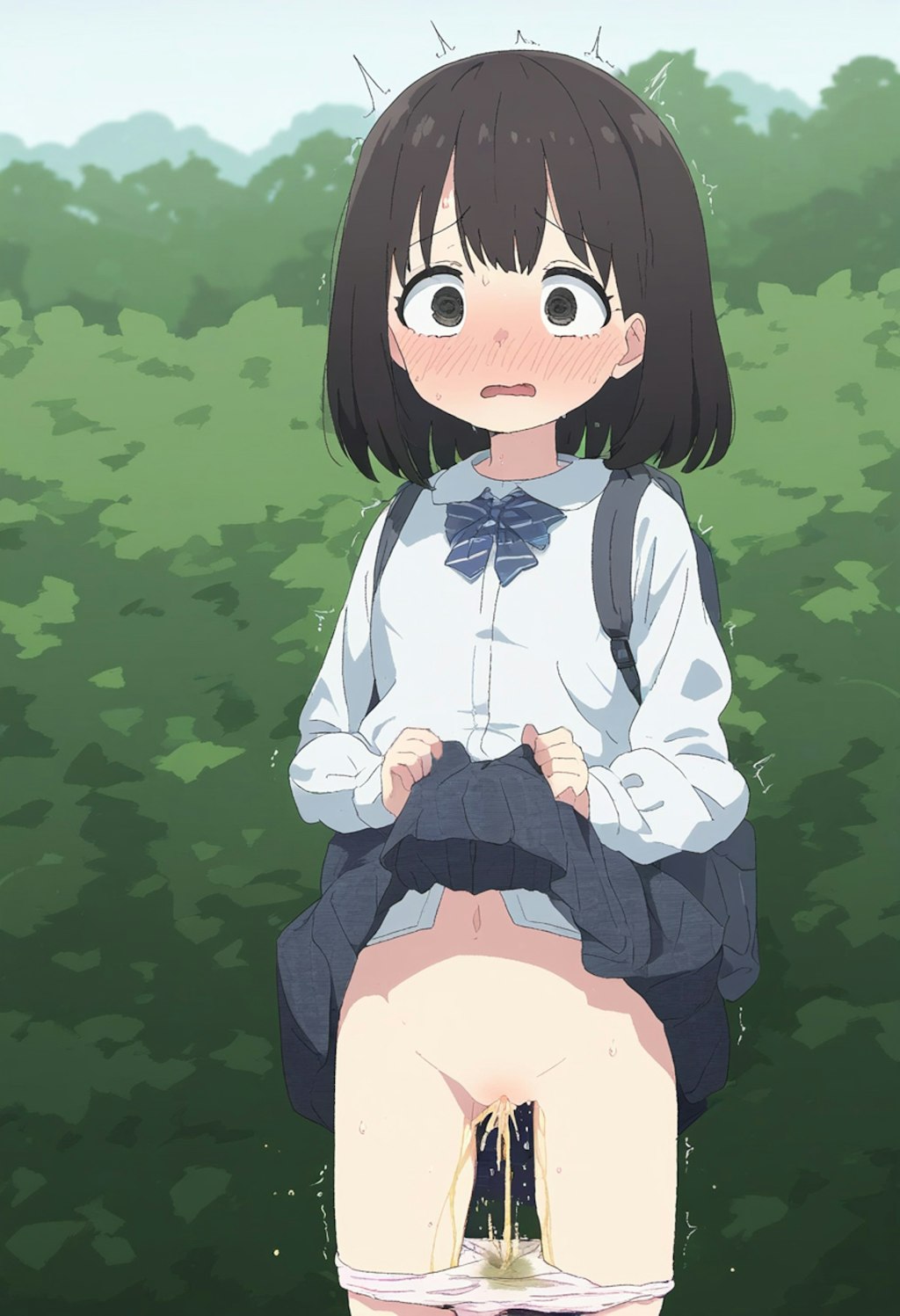 野外おしっこ Peeing in a field