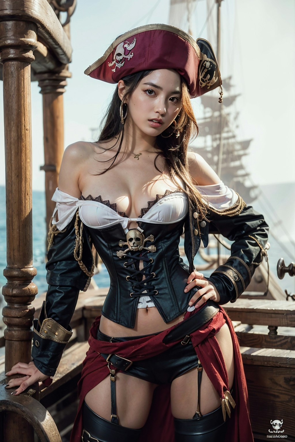 【3枚】荒海の女海賊