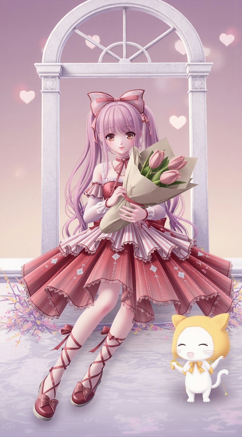 花を持つニキ