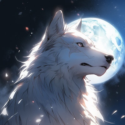 満月と狼